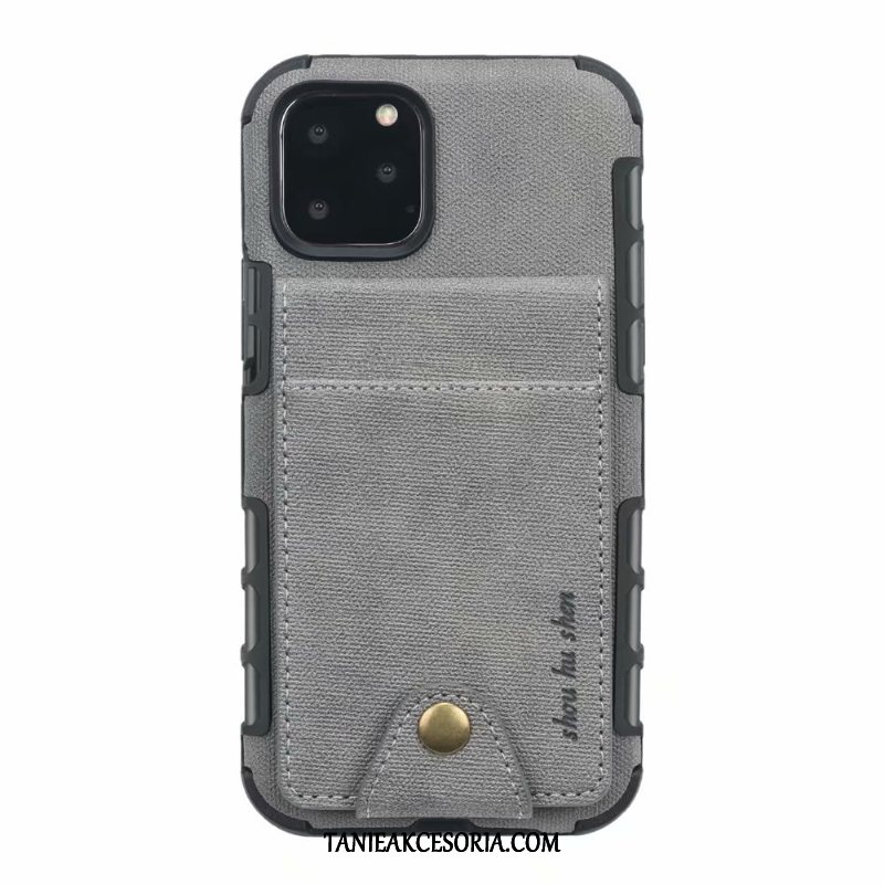 Etui iPhone 11 Pro Max Portfel Skórzany Karta, Futerał iPhone 11 Pro Max Czerwony Telefon Komórkowy Pakiet Kart