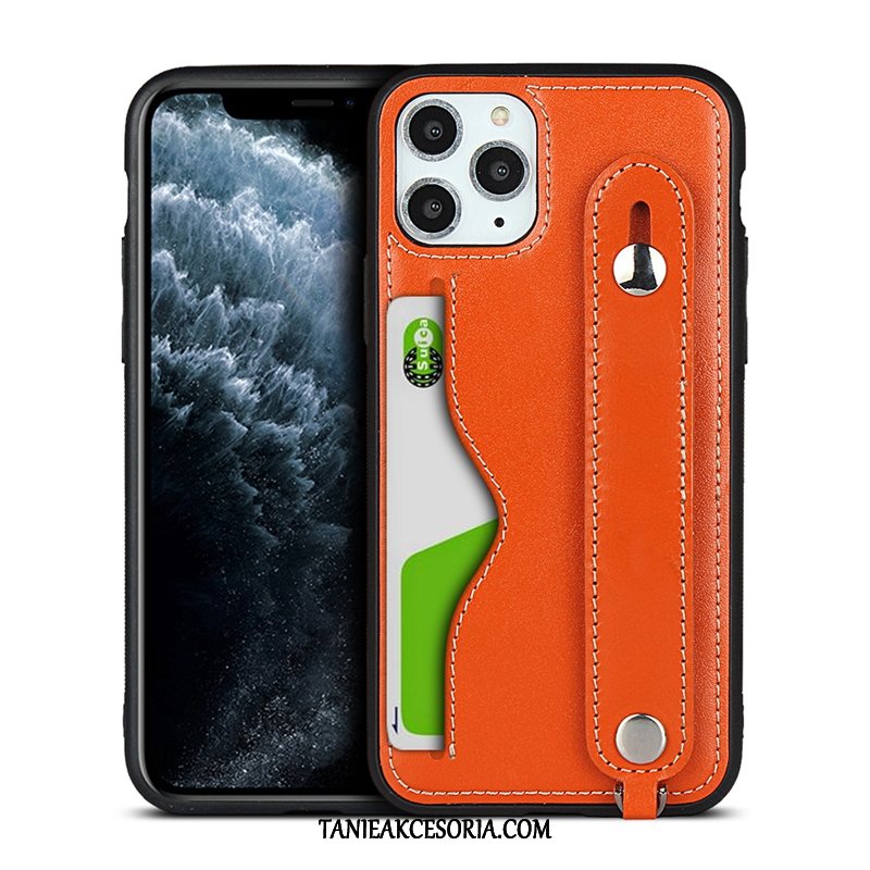 Etui iPhone 11 Pro Zielony Anti-fall Prawdziwa Skóra, Futerał iPhone 11 Pro Wiszące Ozdoby Telefon Komórkowy All Inclusive