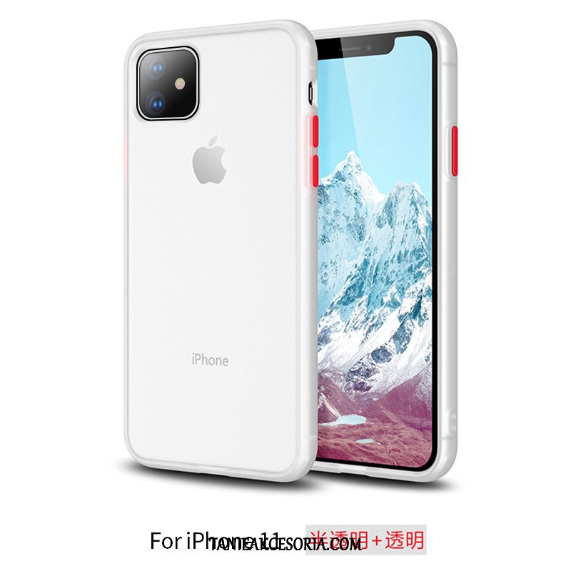 Etui iPhone 11 Telefon Komórkowy Miękki Czerwony Netto, Obudowa iPhone 11 Przezroczysty Kolor Anti-fall