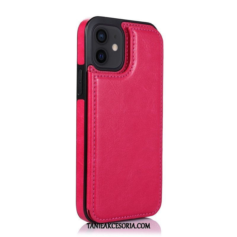 Etui iPhone 12 Mini Skórzany Futerał Czarny Telefon Komórkowy, Pokrowce iPhone 12 Mini Karta Tendencja