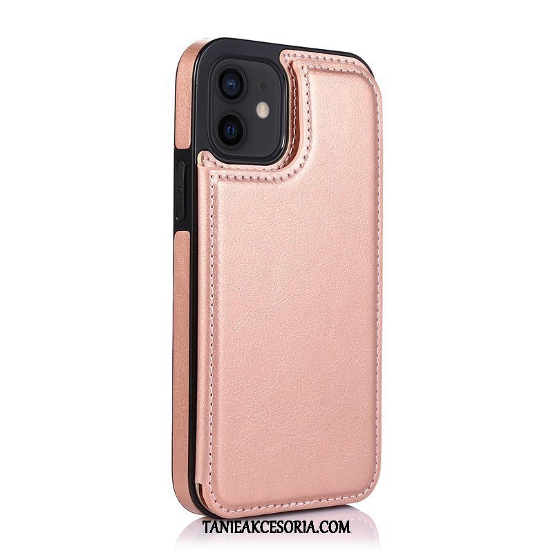 Etui iPhone 12 Mini Skórzany Futerał Czarny Telefon Komórkowy, Pokrowce iPhone 12 Mini Karta Tendencja