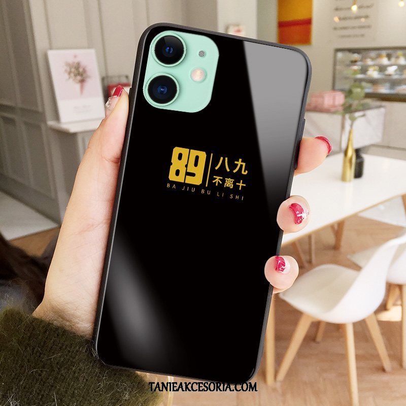 Etui iPhone 12 Mini Telefon Komórkowy Moda Proste, Obudowa iPhone 12 Mini Szkło Zakochani Czarny