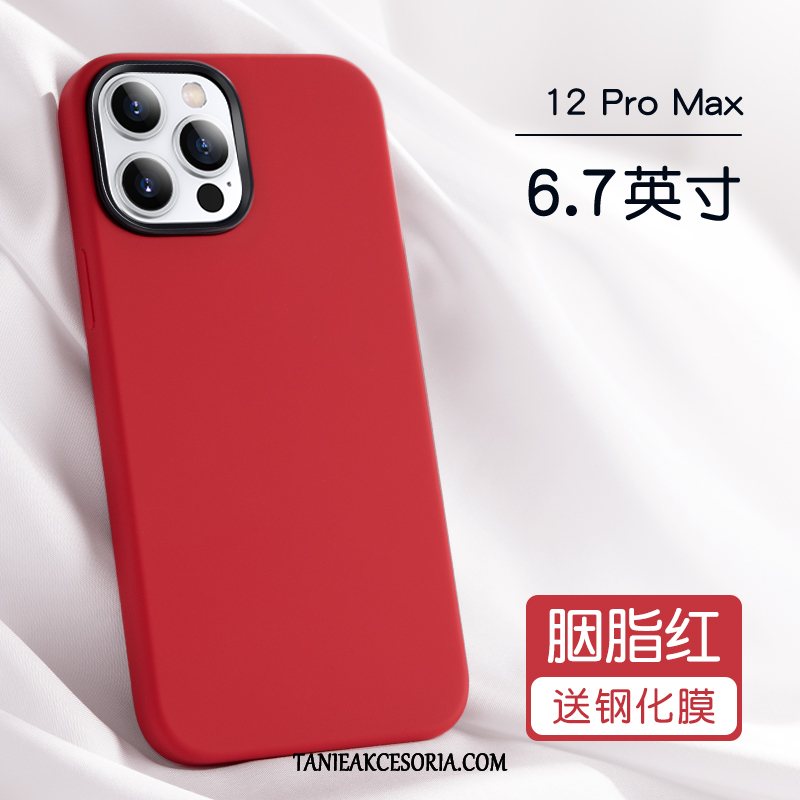 Etui iPhone 12 Pro Max All Inclusive Anti-fall Czerwony Netto, Obudowa iPhone 12 Pro Max Nowy Silikonowe Ochraniacz