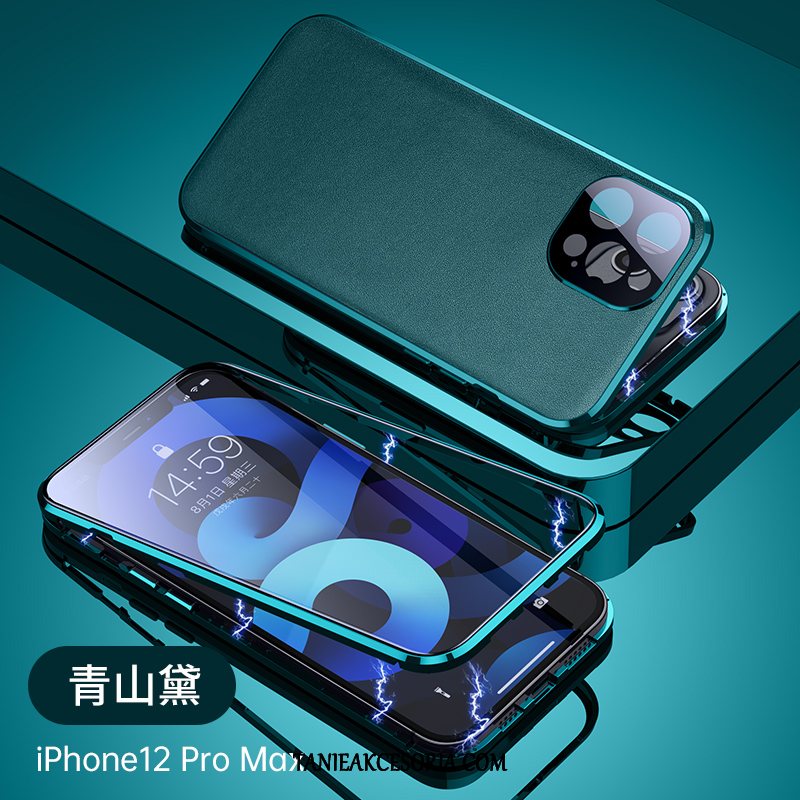 Etui iPhone 12 Pro Max Skóra All Inclusive Telefon Komórkowy, Futerał iPhone 12 Pro Max Cienkie Szkło Anti-fall