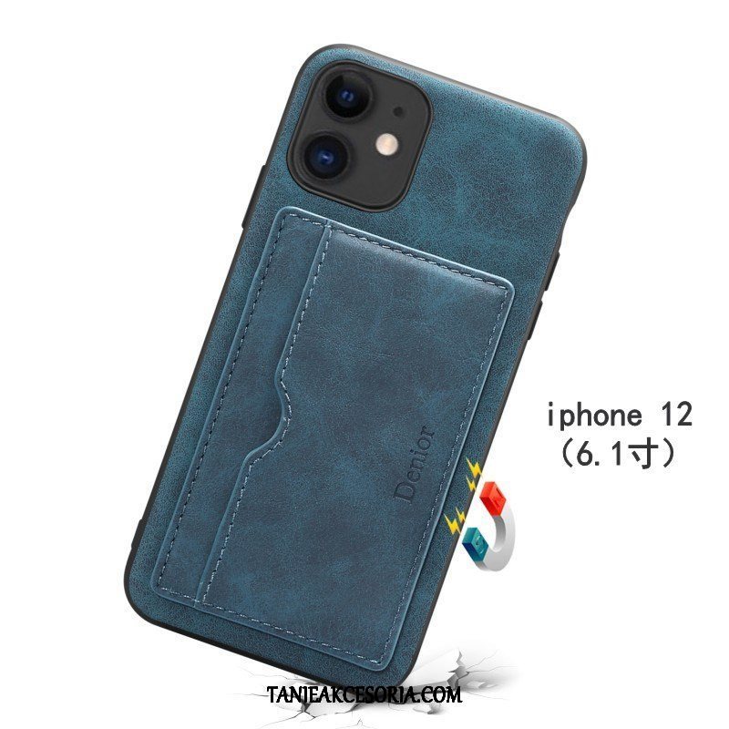 Etui iPhone 12 Wspornik Ochraniacz Telefon Komórkowy, Futerał iPhone 12 Anti-fall Karta Cienka