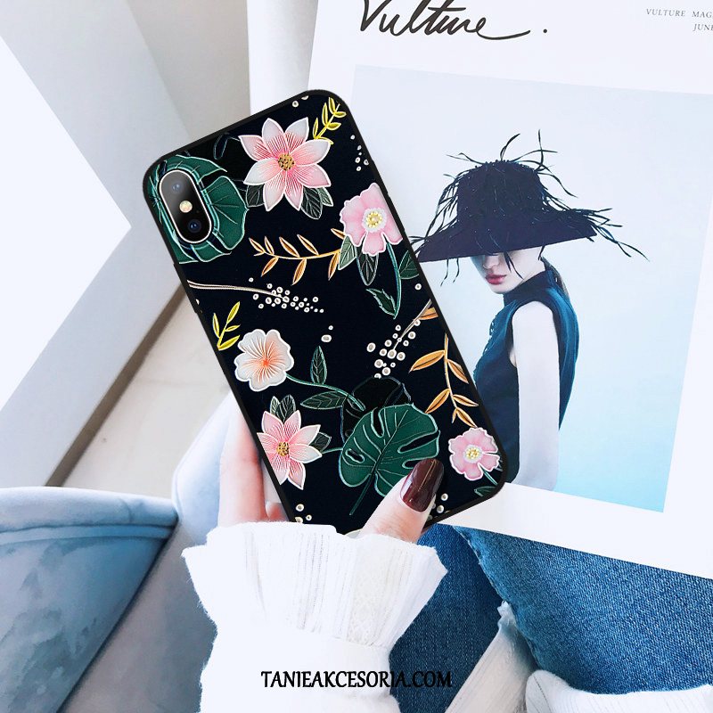 Etui iPhone X Vintage Telefon Komórkowy All Inclusive, Pokrowce iPhone X Zielony Miękki Czarny