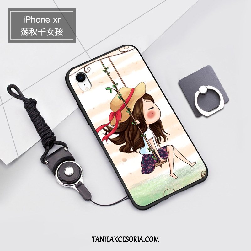 Etui iPhone Xr All Inclusive Anti-fall Silikonowe, Pokrowce iPhone Xr Nubuku Czerwony Netto Zakochani