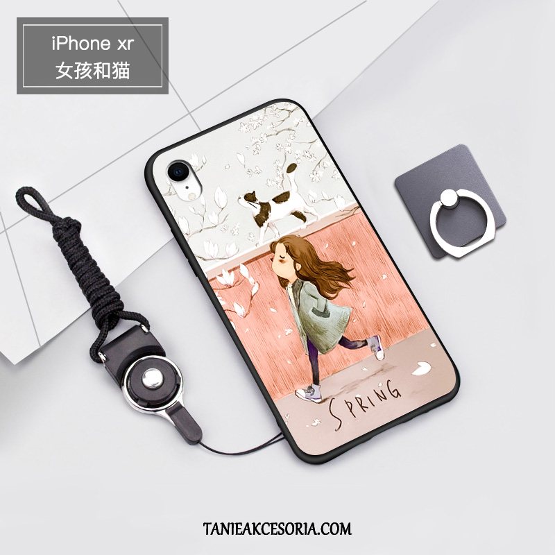 Etui iPhone Xr All Inclusive Anti-fall Silikonowe, Pokrowce iPhone Xr Nubuku Czerwony Netto Zakochani