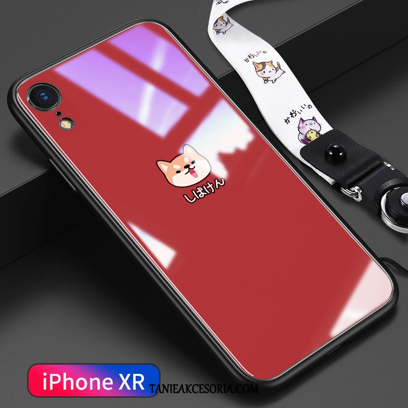 Etui iPhone Xr Osobowość Wiszące Ozdoby Telefon Komórkowy, Obudowa iPhone Xr Czerwony Netto Modna Marka Ochraniacz