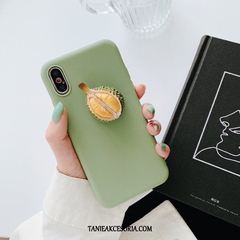 Etui iPhone Xs Max All Inclusive Trójwymiarowy Bydło, Obudowa iPhone Xs Max Anti-fall Zielony Kreatywne