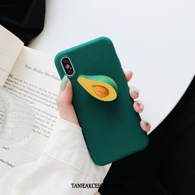 Etui iPhone Xs Max All Inclusive Trójwymiarowy Bydło, Obudowa iPhone Xs Max Anti-fall Zielony Kreatywne