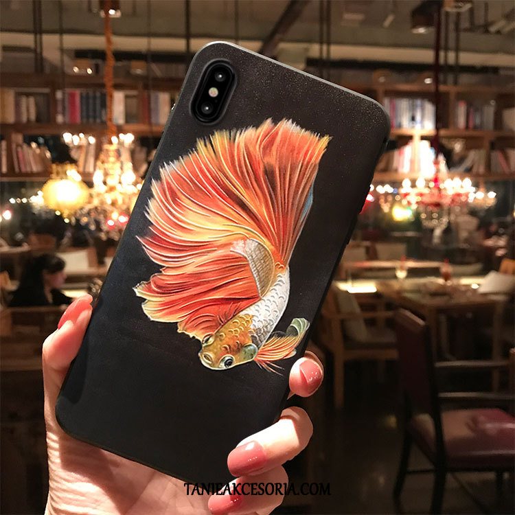 Etui iPhone Xs Max Czarny Ochraniacz Jasny, Obudowa iPhone Xs Max Anti-fall Złoto Chiński Styl