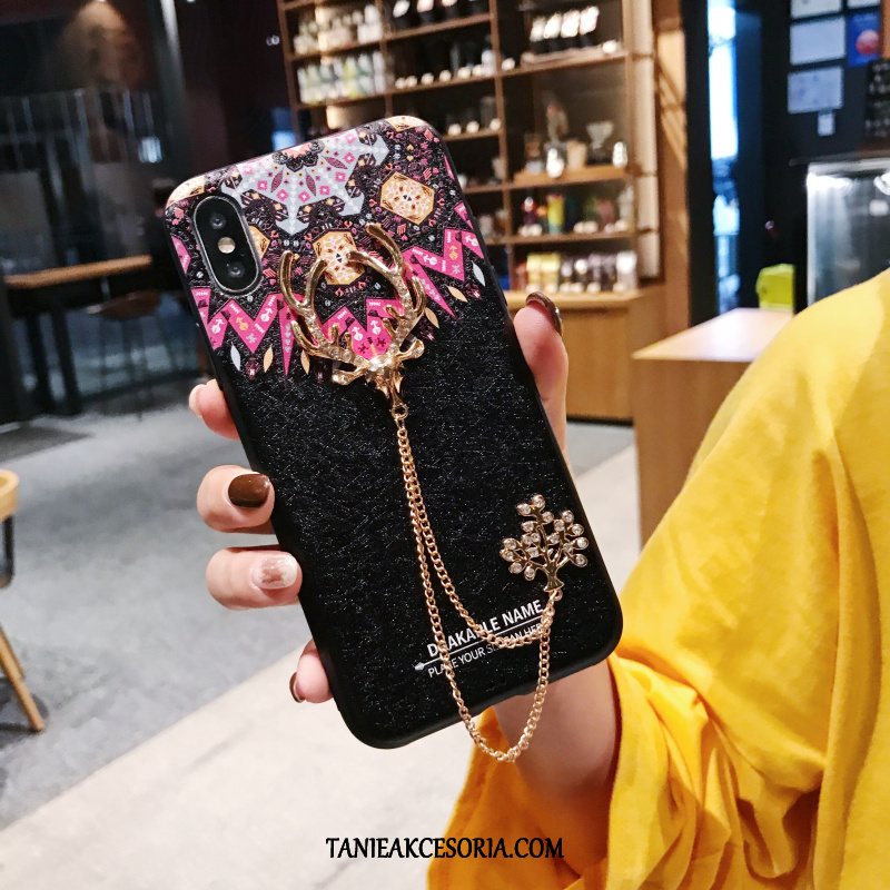 Etui iPhone Xs Max Ełk Wiszące Ozdoby Chiński Styl, Obudowa iPhone Xs Max Pałac Czerwony Netto Tendencja