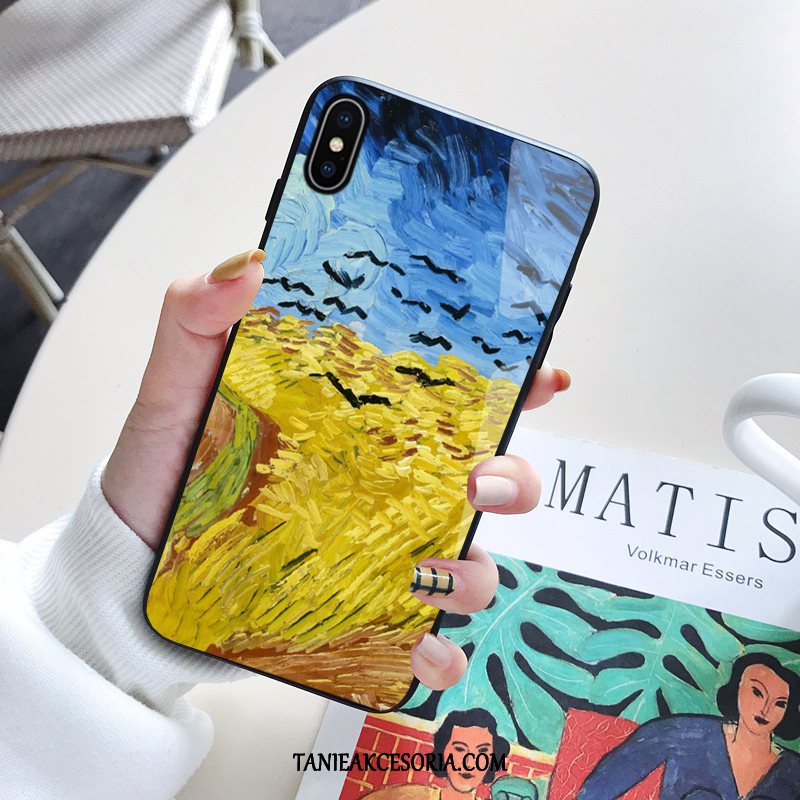 Etui iPhone Xs Max Modna Marka Obraz Olejny Niebieski, Pokrowce iPhone Xs Max All Inclusive Kreatywne Telefon Komórkowy