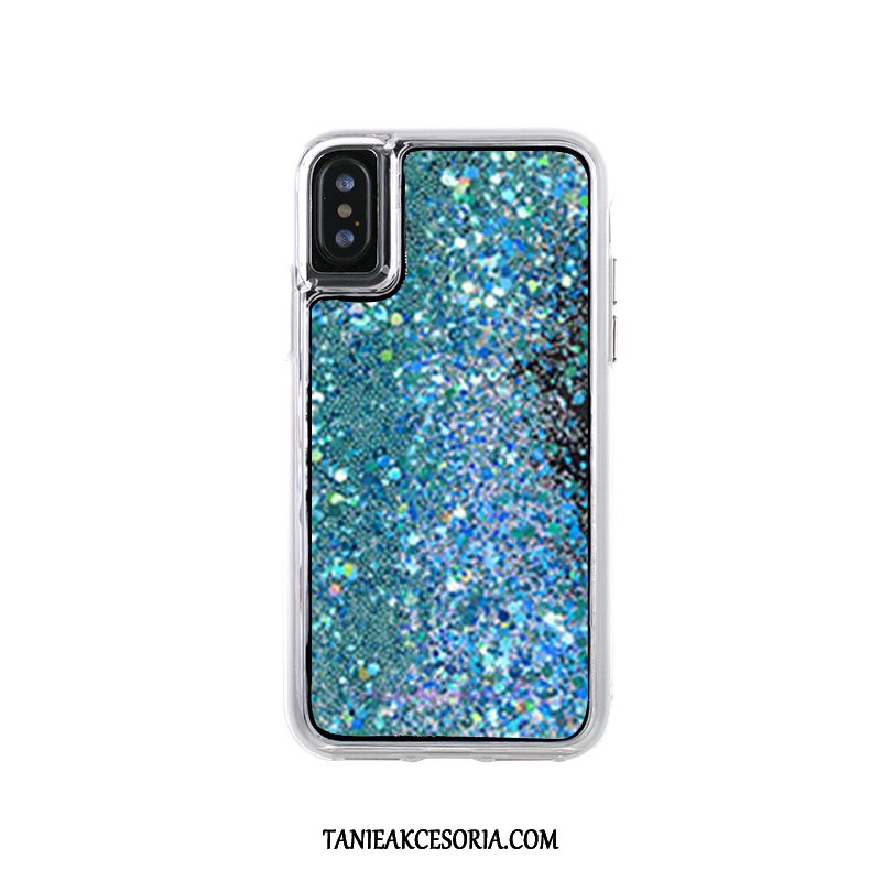 Etui iPhone Xs Max Przezroczysty Liquid Telefon Komórkowy, Pokrowce iPhone Xs Max Moda Quicksand Złoto