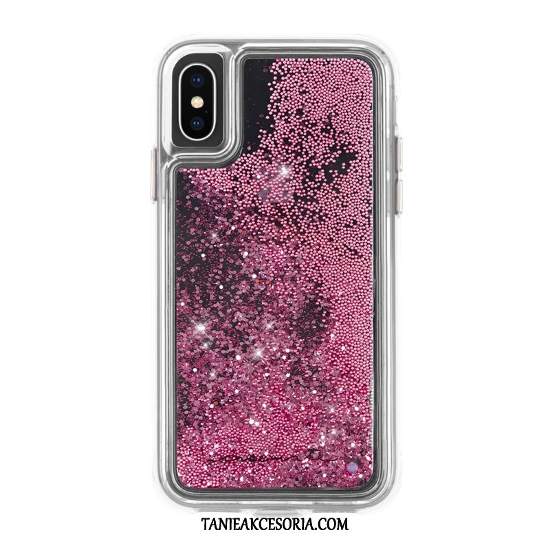 Etui iPhone Xs Max Przezroczysty Liquid Telefon Komórkowy, Pokrowce iPhone Xs Max Moda Quicksand Złoto