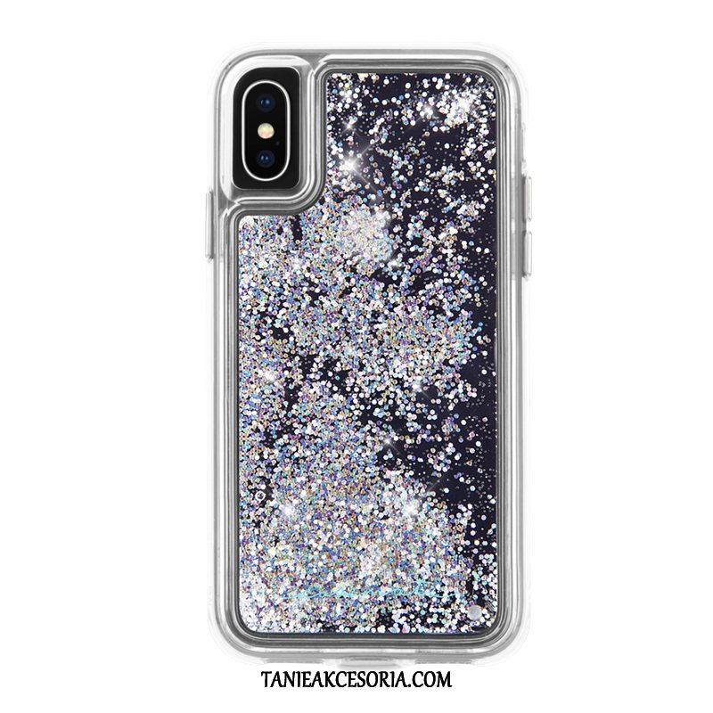 Etui iPhone Xs Max Przezroczysty Liquid Telefon Komórkowy, Pokrowce iPhone Xs Max Moda Quicksand Złoto