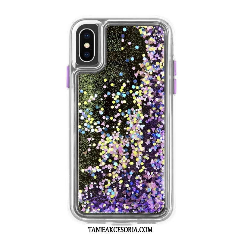 Etui iPhone Xs Max Przezroczysty Liquid Telefon Komórkowy, Pokrowce iPhone Xs Max Moda Quicksand Złoto