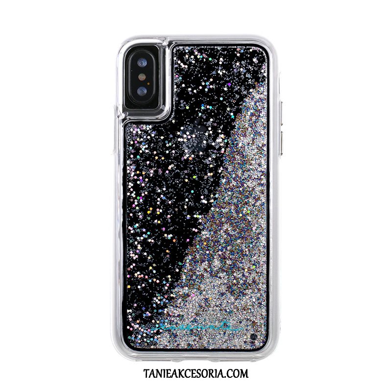 Etui iPhone Xs Max Przezroczysty Liquid Telefon Komórkowy, Pokrowce iPhone Xs Max Moda Quicksand Złoto