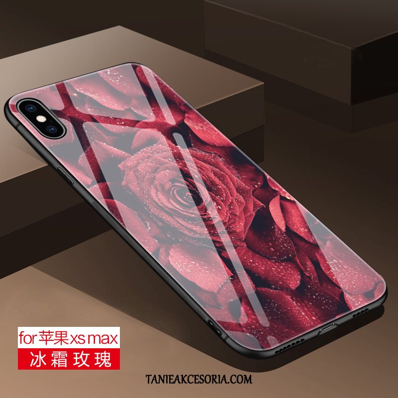 Etui iPhone Xs Max Szkło Telefon Komórkowy Anti-fall, Futerał iPhone Xs Max Tendencja Ochraniacz Niebieski