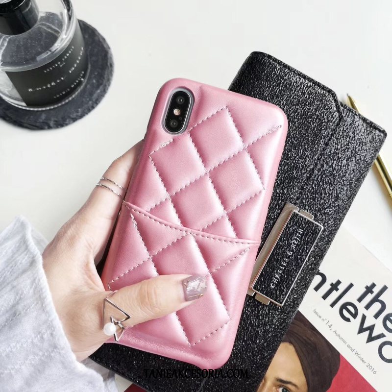 Etui iPhone Xs Zakochani Portfel Modna Marka, Futerał iPhone Xs Torby Czerwony Netto Skóra