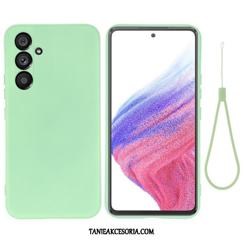 Futerały do Samsung Galaxy A54 5G Płynny Silikon Ze Smyczą