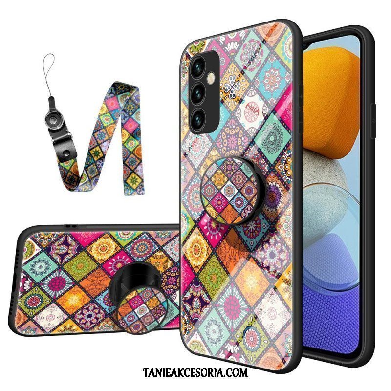 Futerały do Samsung Galaxy M23 5G Patchworkowy Uchwyt Magnetyczny