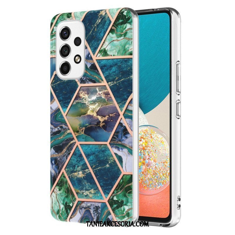 Futerały do Samsung Galaxy M53 5G Błyszczący Geometryczny Marmur