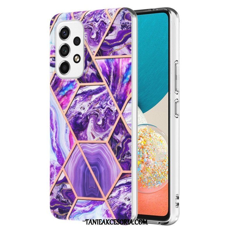 Futerały do Samsung Galaxy M53 5G Błyszczący Geometryczny Marmur