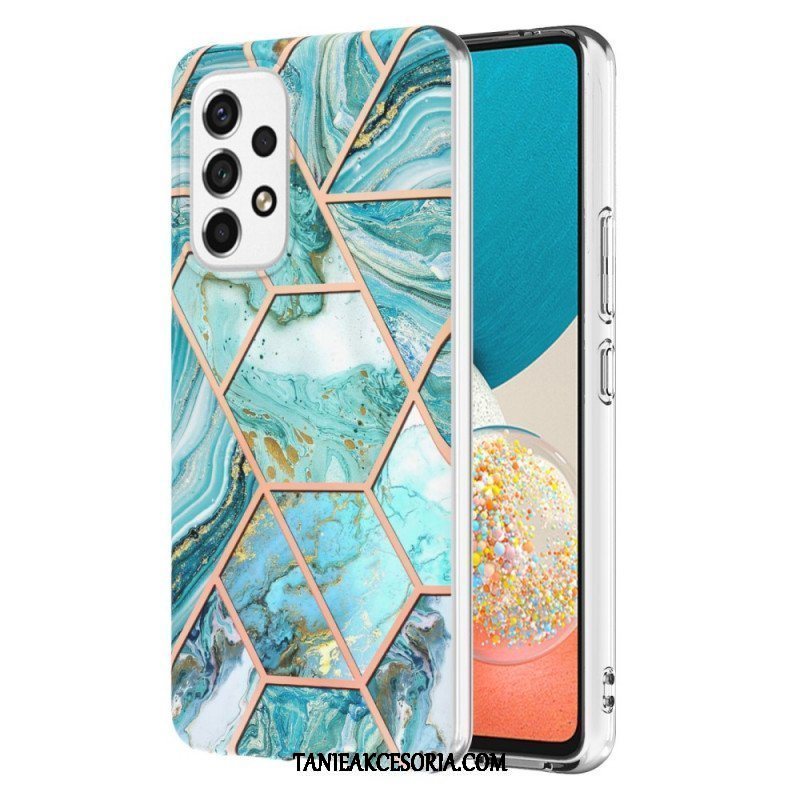 Futerały do Samsung Galaxy M53 5G Błyszczący Geometryczny Marmur