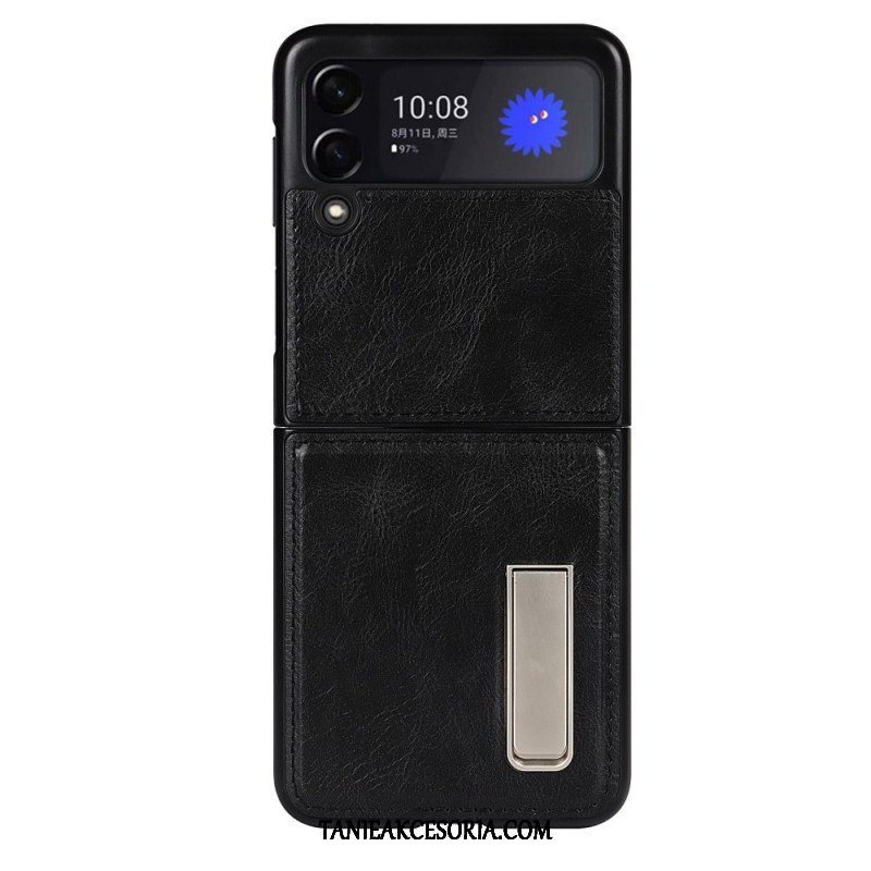 Futerały do Samsung Galaxy Z Flip 3 5G Etui Folio Stylowy Skórzany Stojak