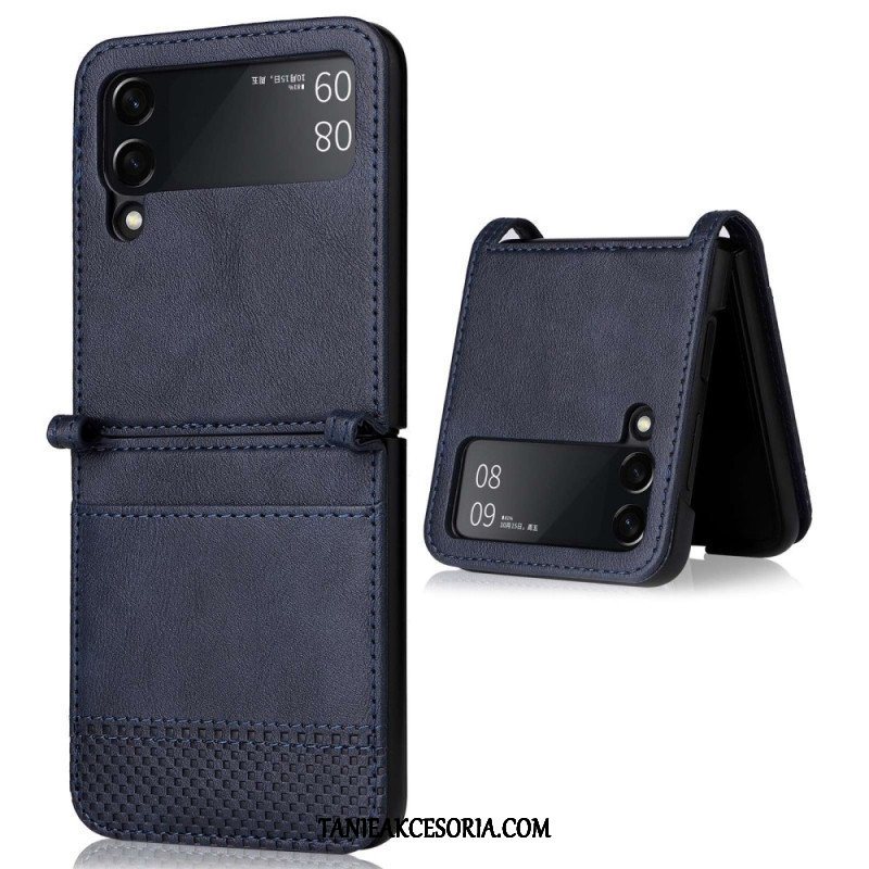 Futerały do Samsung Galaxy Z Flip 4 Etui Folio Etui Na Karty W Stylu Vintage Ze Skóry