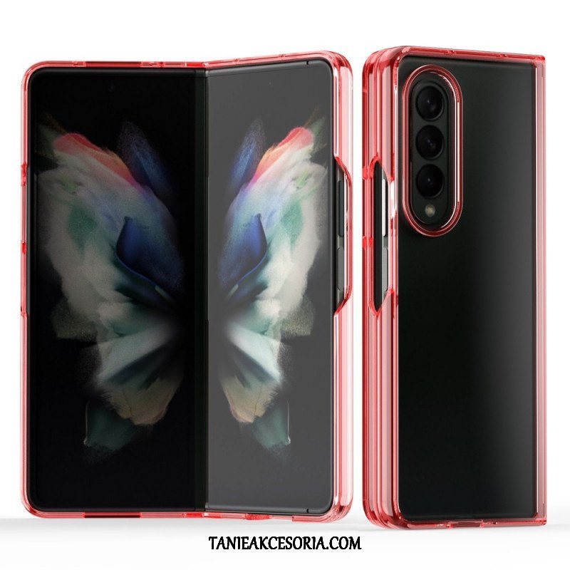 Futerały do Samsung Galaxy Z Fold 3 5G Przezroczyste Kolorowe Krawędzie