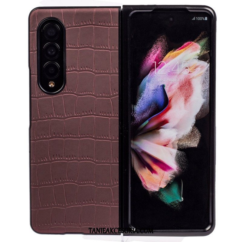 Futerały do Samsung Galaxy Z Fold 4 Wytłaczany Krokodyl