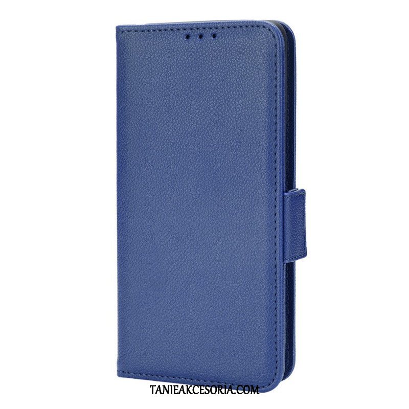 Skórzany Futerał do Oppo Find X5 Etui Folio Flap Double Nowe Kolory