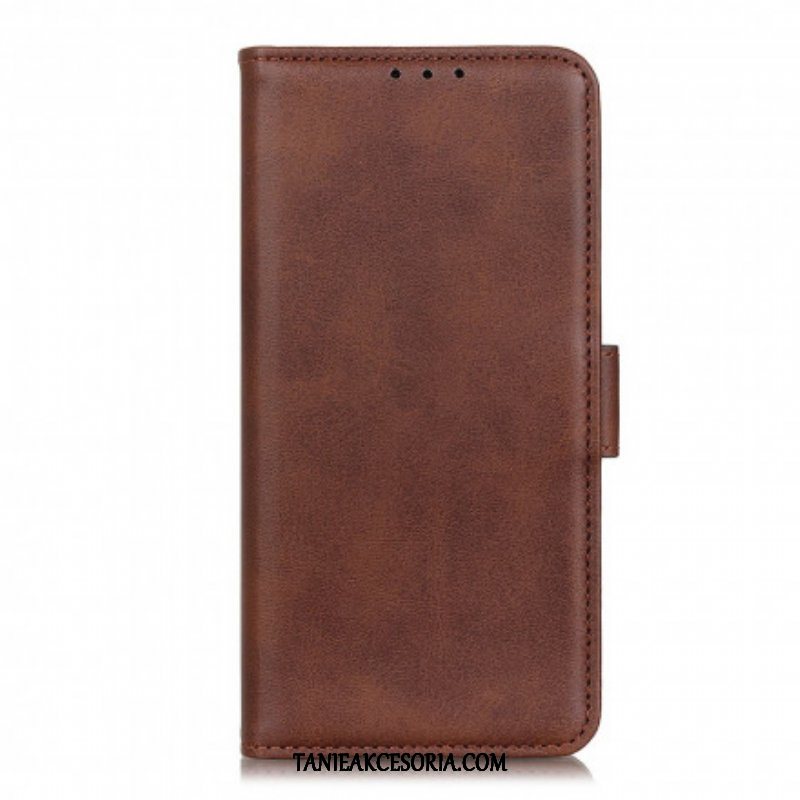 Skórzany Futerał do Xiaomi Redmi Note 10 / 10S Etui Folio Podwójna Klapa