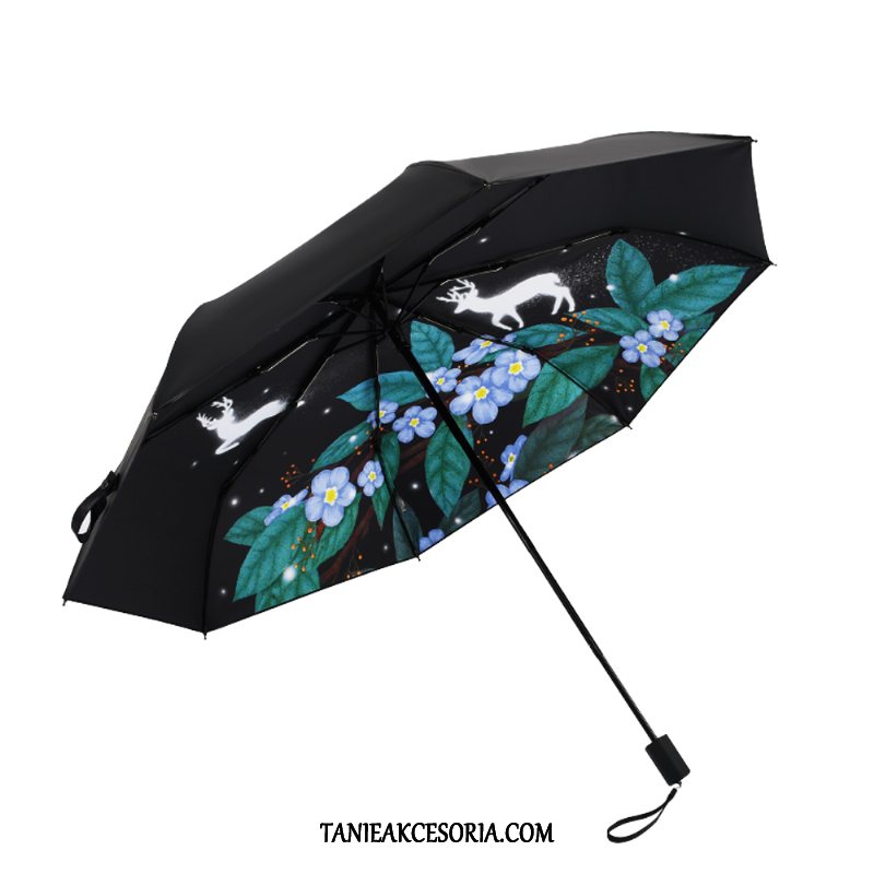 Damskie Parasol Anty-uv Trzykrotnie Oryginalne, Parasol Schwarz