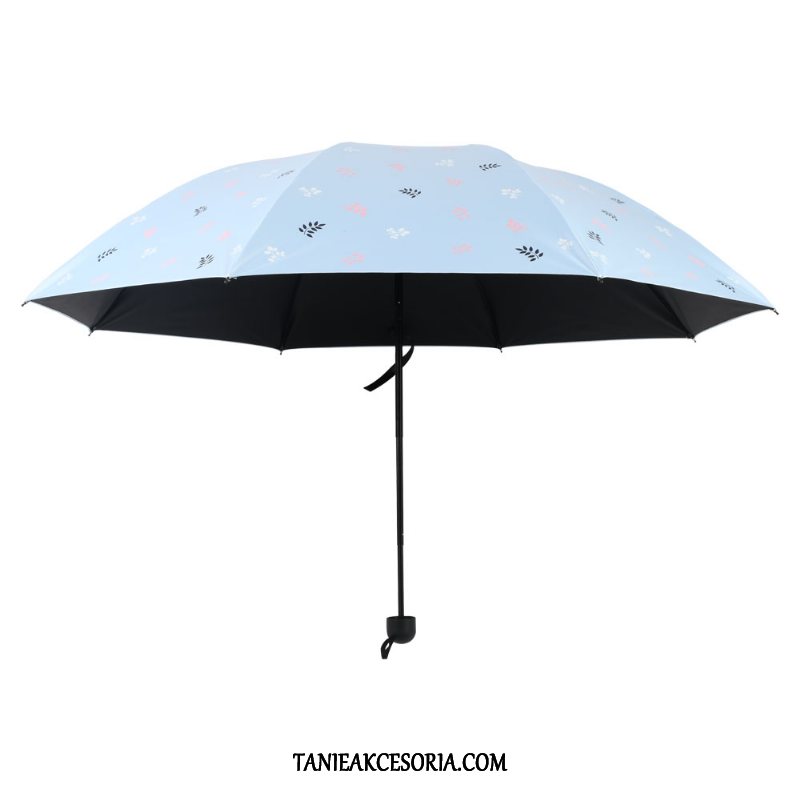 Damskie Parasol Mały Świeży Kwiaty, Parasol Damska Nowe Słodka Blau Schwarz