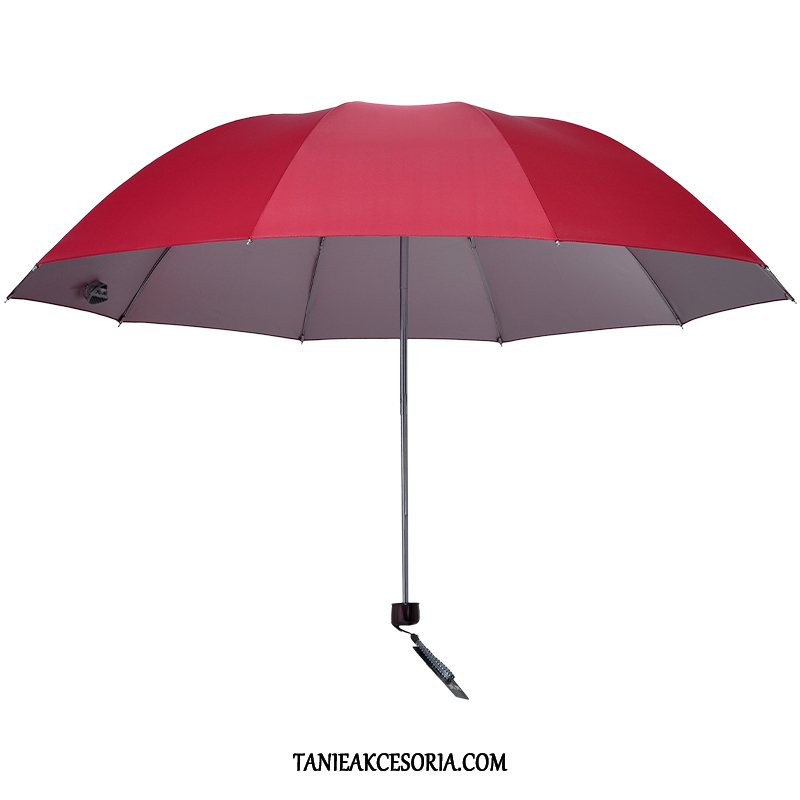 Damskie Parasol Trzykrotnie Anty-uv, Parasol Rot Silber