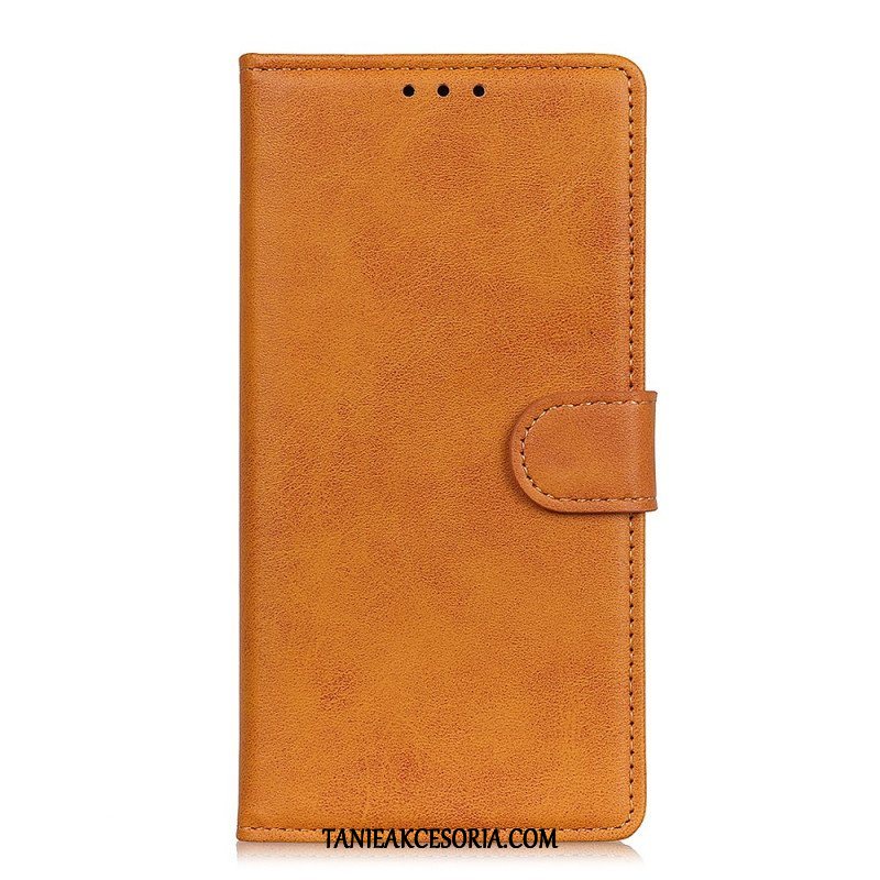 Etui Folio do Moto E40 / E30 / E20 Retro Matowy Efekt Skóry