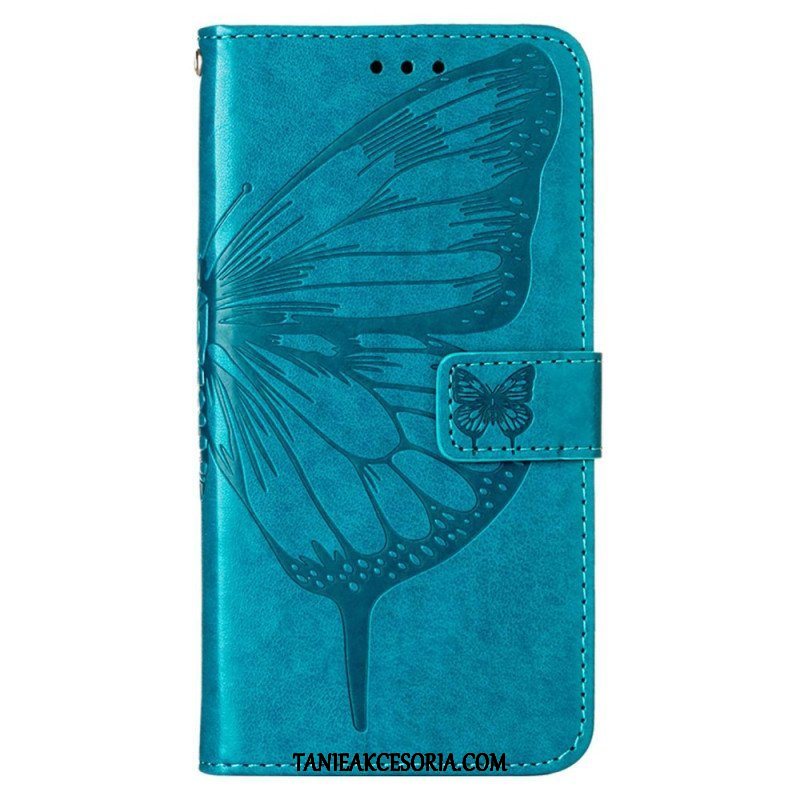 Etui Folio do Oppo A94 5G Motyl Ze Smyczą