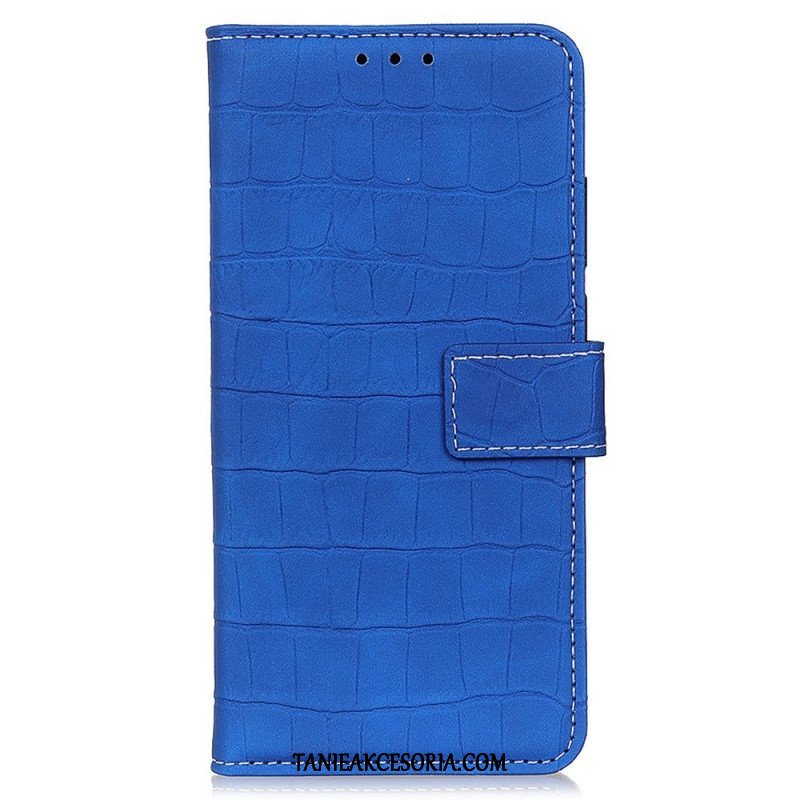 Etui Folio do Oppo Reno 7 Styl Skóry Krokodyla