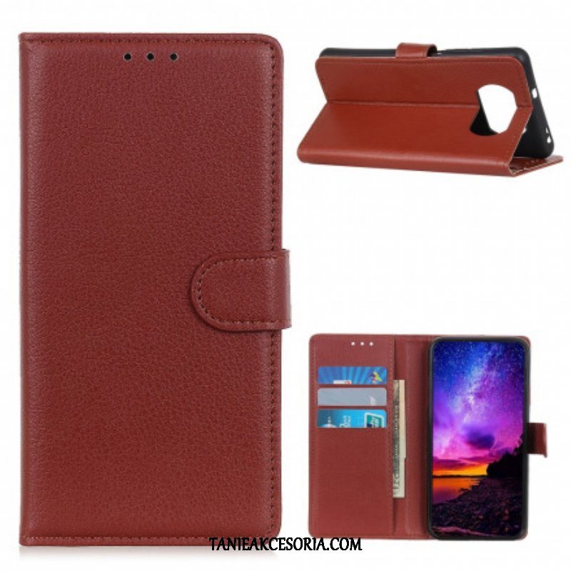 Etui Folio do Poco X3 / X3 Pro / X3 NFC Sztuczna Skóra Liczi