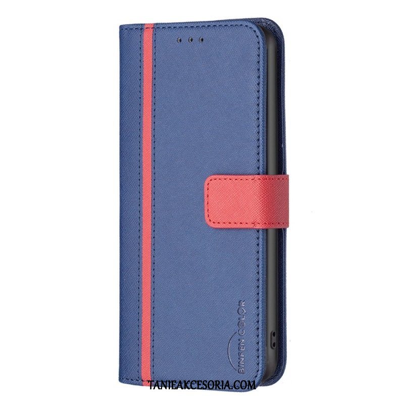 Etui Folio do Realme C35 Teksturowana Imitacja Skóry Binfen Kolor