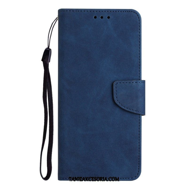 Etui Folio do Samsung Galaxy A13 z Łańcuch Styl Vintage Z Paskami