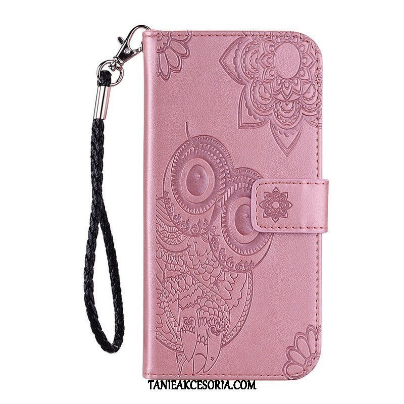 Etui Folio do Samsung Galaxy A42 5G Sowa Mandala I Smycz