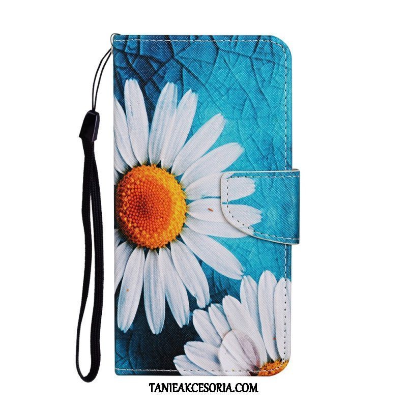 Etui Folio do Samsung Galaxy A54 5G z Łańcuch Czarny Pasek