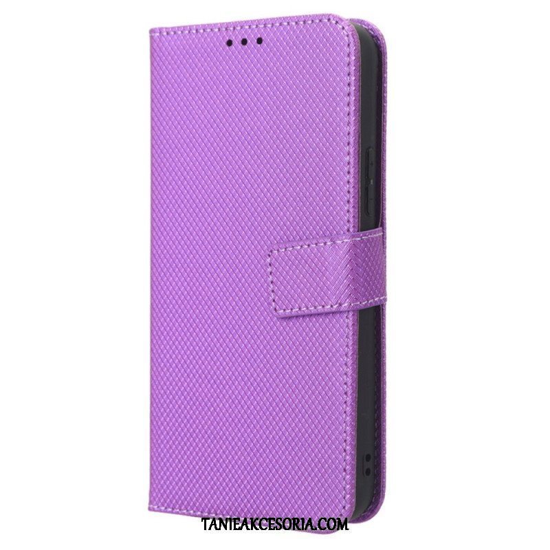 Etui Folio do Samsung Galaxy A54 5G z Łańcuch Styl Z Paskami