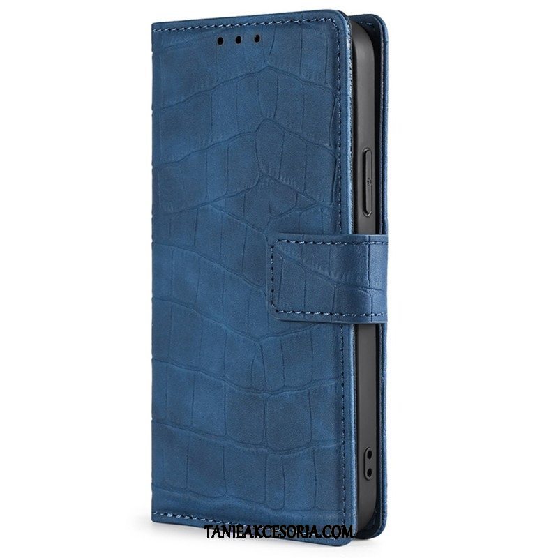 Etui Folio do Samsung Galaxy M13 Styl Skóry Krokodyla