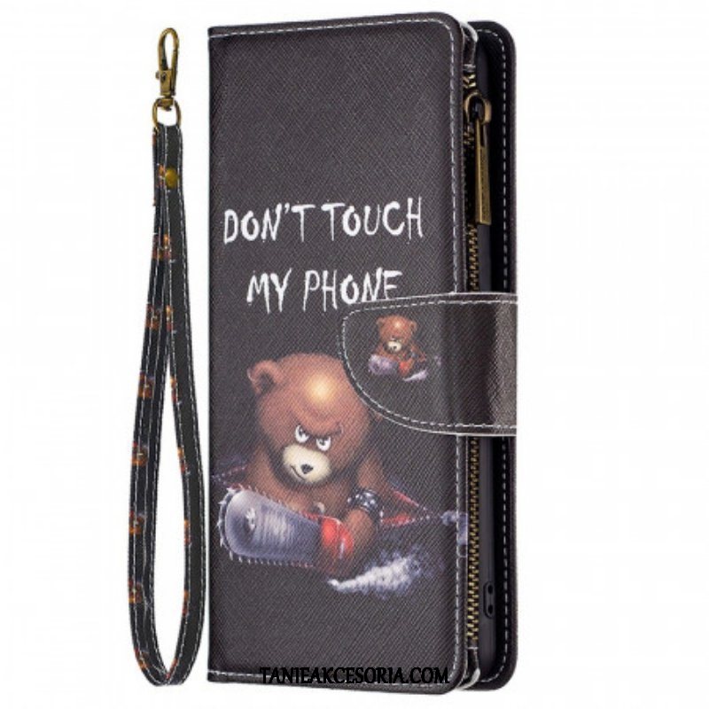 Etui Folio do Samsung Galaxy M23 5G Niedźwiedź Portmonetka I Smycz